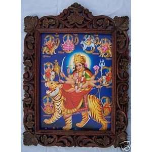  Lord Vaishano Devi Poster Pic, Wood Craft Frame 