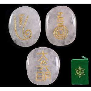   Etched Reiki Symbols ~ Includes Heart Chakra Pouch: Home & Kitchen