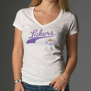  47 Brand Los Angeles Lakers Womens V Neck Scrum T Shirt 