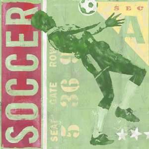  Oopsy daisy Game Ticket Soccer Wall Art 30x30: Home 