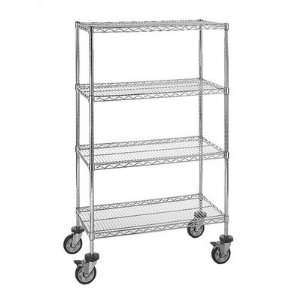  74 Q Stor Chrome Wire Shelving (Starter Kit) with Optional Mobile 