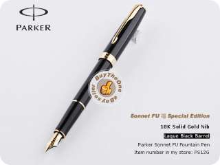 Parker Sonnet FU Fountain Pen 18K Solid Gold Nib Laquer  