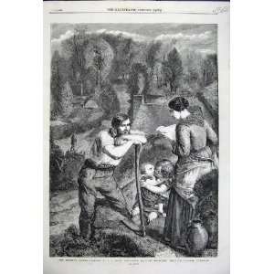  1859 Ship Boys Letter Woman Reading Man Children Flatou 