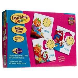    Telling Time Learning Game Jigsaw Puzzle 24pc: Toys & Games