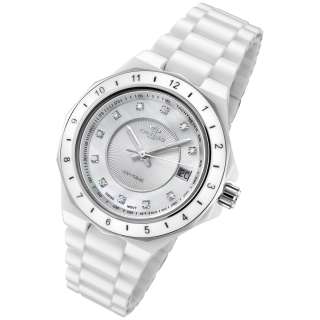 Oniss Ladies White Ceramic Dress Diamond Watch ON8202 L  