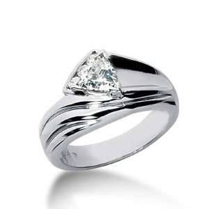   Engagement Triangle Cut Channel Fashion 14k White Gold DALES Jewelry