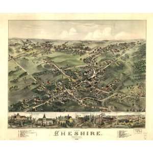  1882 Map View of Cheshire, Connecticut