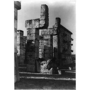   ,Temple of the Warriors,Chichen Itza,Yucatan,1932