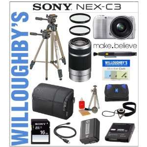  Sony NEX C3K/S Digital Camera Silver with Sony E Mount SEL 