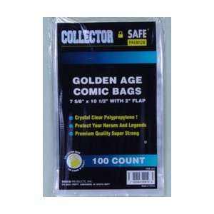  Golden Age Comic Book Bags (Qty  1 pack of 100 