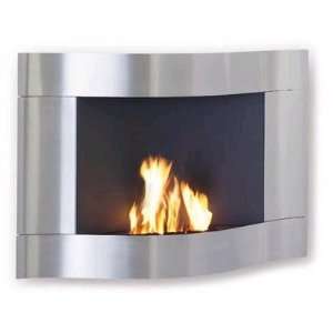 Chimo Fireplace (stainless steel) (27 H x 39 W x 7.5 D):  