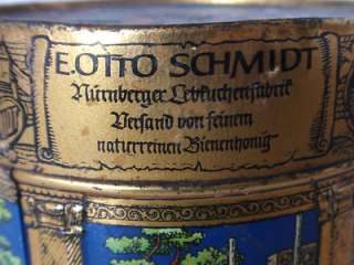 Vintage German Gingerbread Tin Box, E.Otto Schmidt, VG+  
