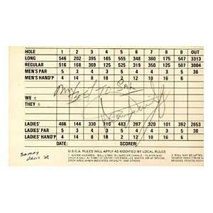 Sammy Davis, Jr. Autographed / Signed Doral Country Club Scorecard 