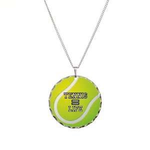    Necklace Circle Charm Tennis Equals Life: Artsmith Inc: Jewelry