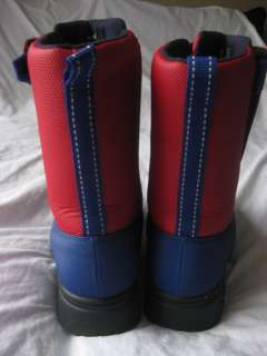 GIRLS BOYS LL BEAN RED BLUE WINTER SNOW INSULATED BooTS KIDS Size 3 