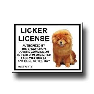  Chow Chow Licker License Fridge Magnet 