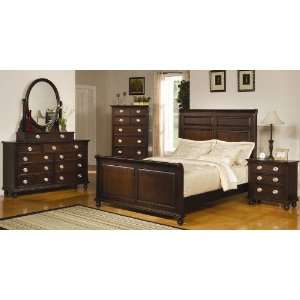   Eastern King Bedroom Set in Rich Cappuccino Finish: Home & Kitchen