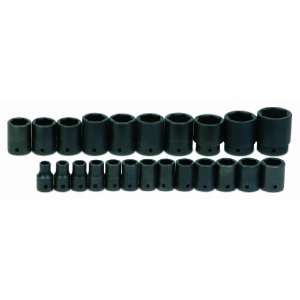   23RC 23 Piece 1/2 Inch Drive Metric Shallow 6 Point Impact Socket Set