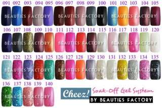 91 120) Cheez Soak off Color UV Gel Polish Nail 15ml  