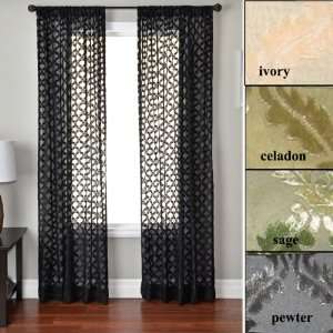   Galila Diamond Semi Sheer Curtain Panel By Softline: Home & Kitchen