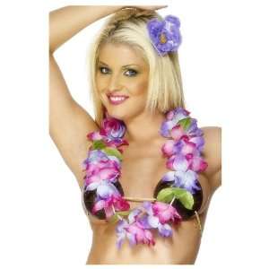   SmiffyS Purple & Pink Hawaiian Lei With Large Flowers Toys & Games