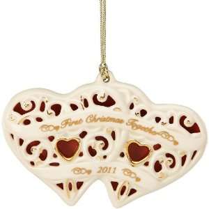  Lenox Annual 2011 Ornaments Together for Christmas Heart 