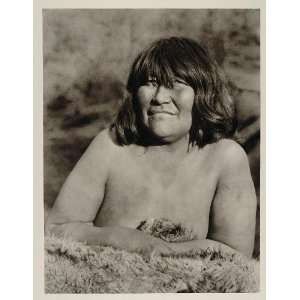  1931 Selk nam Onas Woman Tierra del Fuego Portrait 