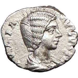 JULIA DOMNA 209AD RARE Silver Ancient Roman Coin JUNO Mother of Mars 