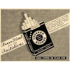  1937 Ad Simpson Studwell Swick Chukker Rounds Cigarette 