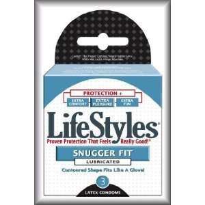  LifeStyles Snugger Fit Lubricated Latex Condoms   3 Pack 