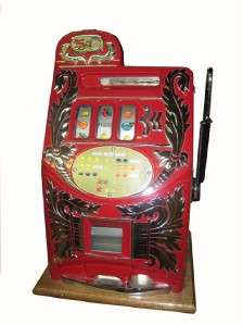 Antique Slot Machine 1948 Mills Extra Bell Re Manufactured Takes 