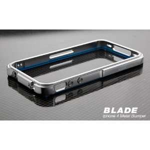  Blade Premium Metal Bumper for Apple iPhone 4 Silver 
