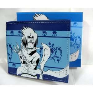  Naruto: Sasuke with Kunai and Shuriken Blue Wallet 