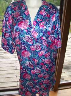 JO Intimates Womens Sz Large Sleep Shirt Pajama Night Gown Pink Purple 