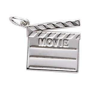  Rembrandt Charms Movie Clapboard Charm, Sterling Silver Jewelry