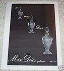 1963 ad page   Miss Dior perfume Christian Dior PAPER p