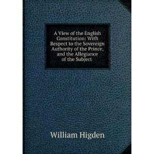 view of the English constitution with respect to the sovereign 