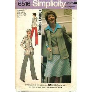  Simplicity 6516 Sewing Pattern Misses Cardigan Top Pants 