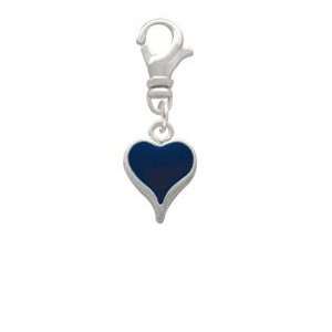  Small Long Blue Heart Clip On Charm Arts, Crafts & Sewing