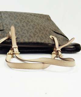 Michael Kors NEW Brown MK LOGO Signature Tote Handbag Bag Retail $178 