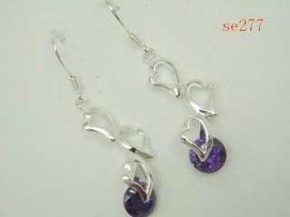 2pcs 925 Sterling Silver EARRINGS fashion charm jewelry beads eardrop 