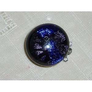  Cobalt Blue Dichroic Glass 3 Strand Box Clasp Arts 