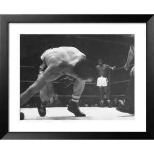  Sugar Ray Robinson in Ring with Gene Fullmer During 