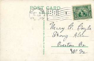 WV CLARKSBURG TRADERS HOTEL MAILED 1907 EARLY T61713  