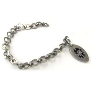   NFL San Francisco 49ers Stainless Steel Sports Charm Bracelet: Jewelry