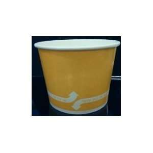  Double Poly Paper Cold/Hot Food Container ORANGE_Pantone#136U), 127mm