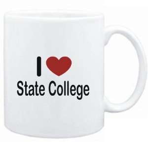  Mug White I LOVE State College  Usa Cities Sports 