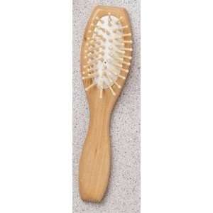    Purse Size Wood Hair Brush W/Wood Pins