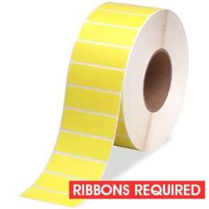  3 x 1 Yellow Industrial Thermal Transfer Labels: Office 