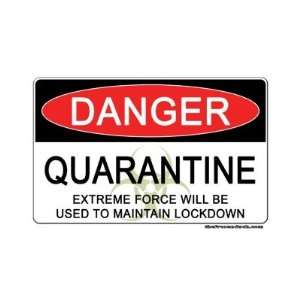    Quarantine Danger Sign Round Stickers: Arts, Crafts & Sewing
